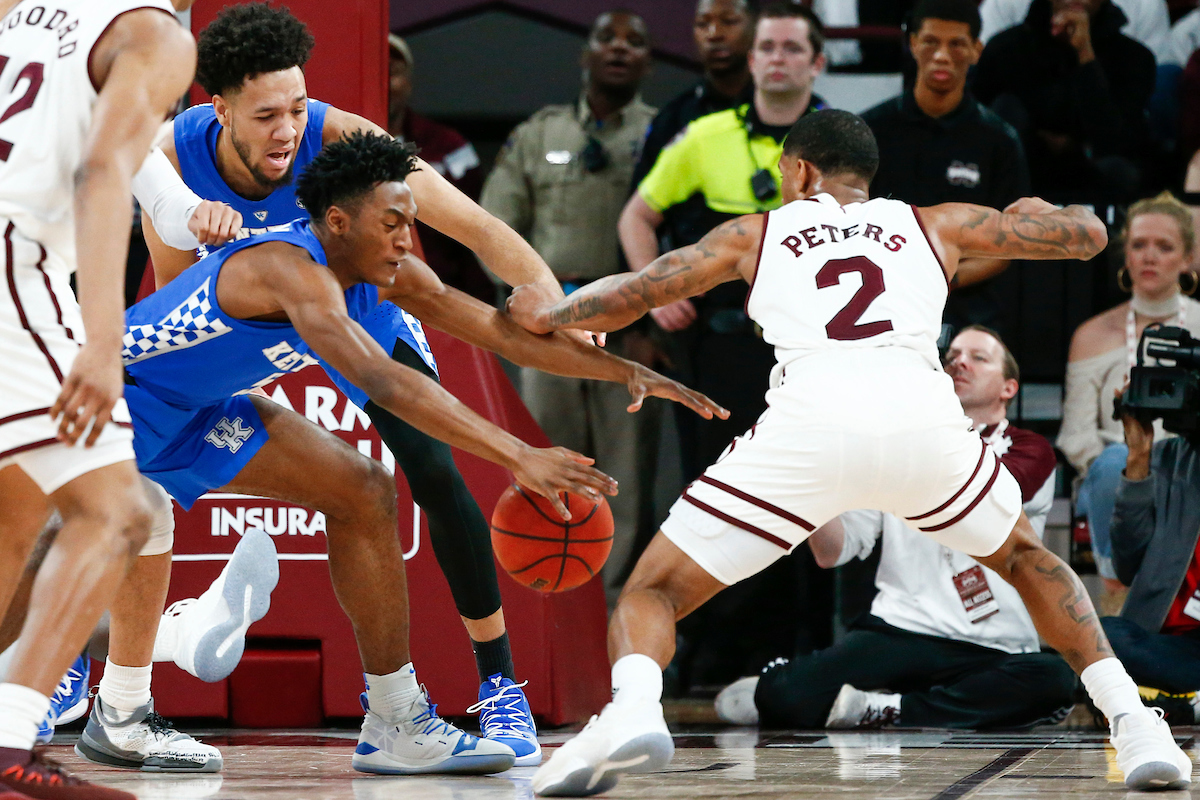 Immanuel Quickley. 

Kentucky beat Mississippi State 71-67 at Humphrey Coliseum in Starkville, MS.

Photo by Chet White | UK Athletics