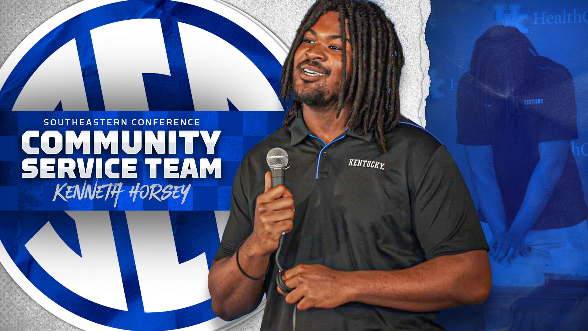 Kenneth Horsey Named to SEC Community Service Team