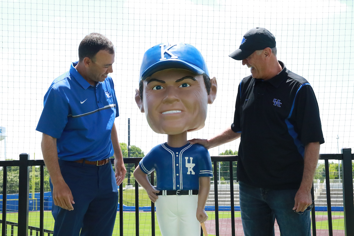 The Keith Madison bobble head was unveiled at Kentucky Proud Park on May 16, 2019.Photo by Noah J. Richter | UK Athletics