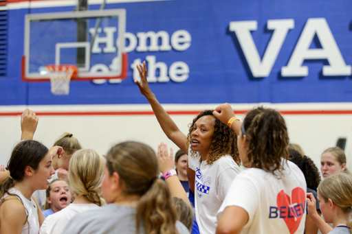 Kyra Elzy.

Elzy Era give back clinic at Sacred Heart in Louisville Kentucky.

Photo by Eddie Justice | UK Athletics