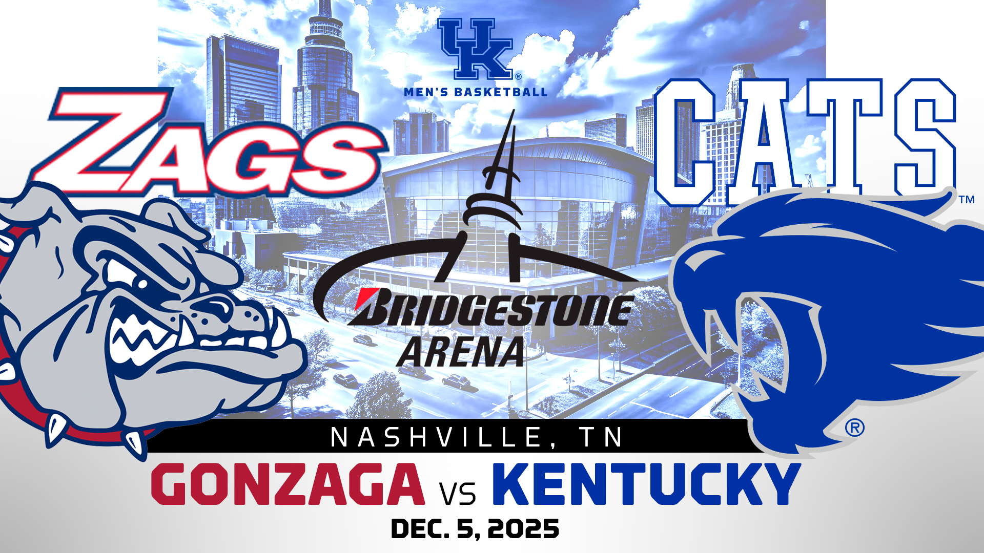 Kentucky to Play Gonzaga in Nashville in 2025-26