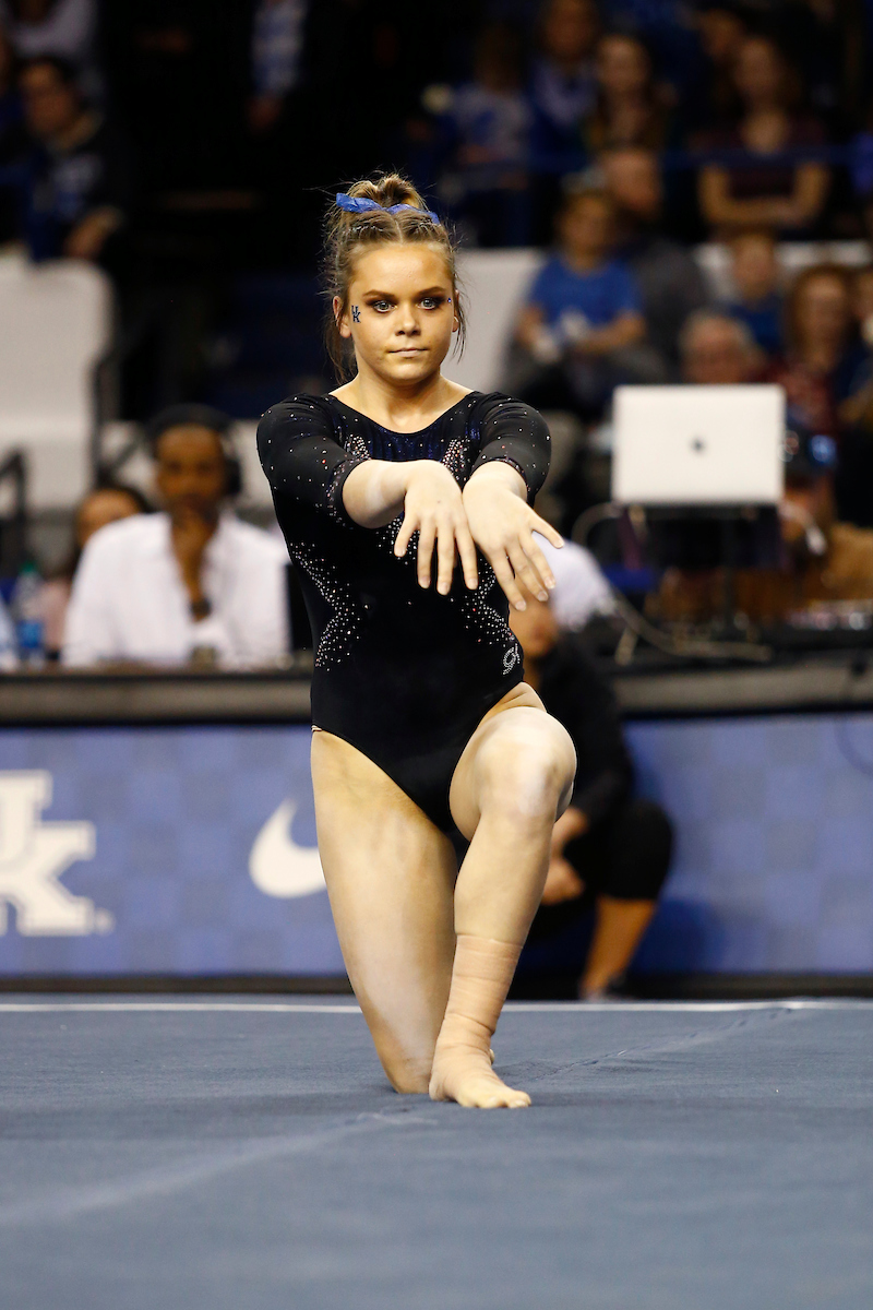 Ella Warren.

The University of Kentucky gymnastics in action against Georgia on Friday, February 9th, 2018 at Memorial Coliseum in Lexington, Ky.

Photo by Quinn Foster I UK Athletics