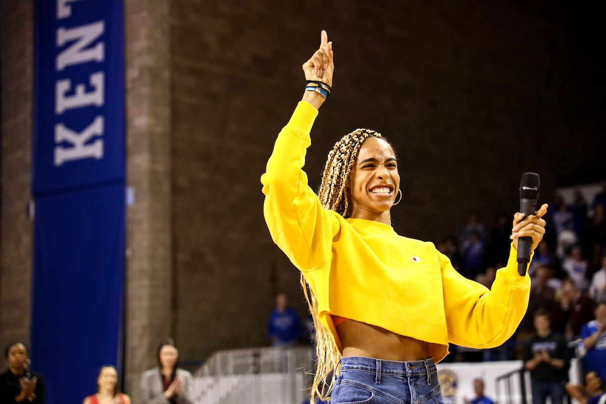 Chloe Abbott. 

Kentucky beat Mississippi State 73-62.

Photo by Eddie Justice | UK Athletics