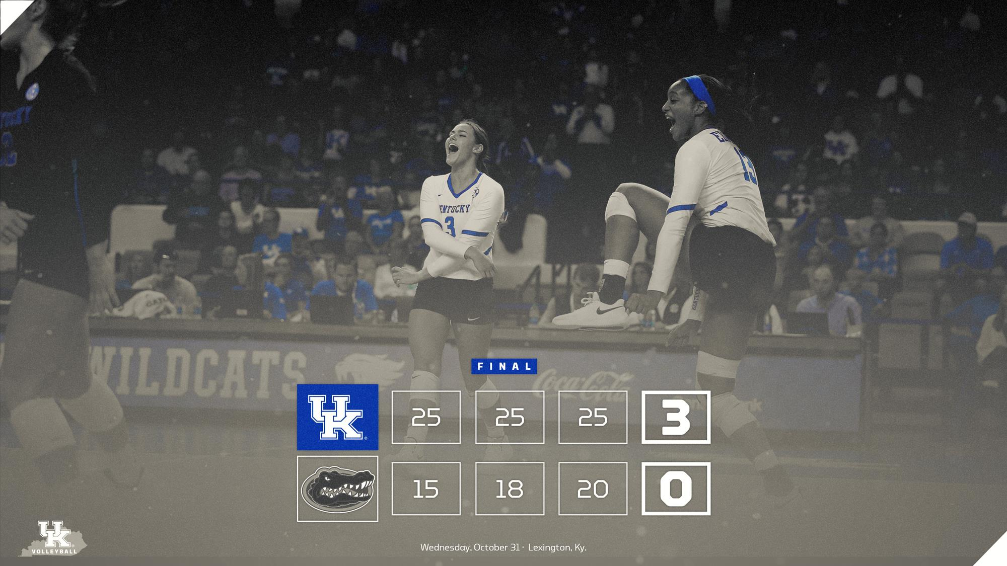 Wildcats Cruise to Sweep of No. 11 Florida, Take Control of SEC Race