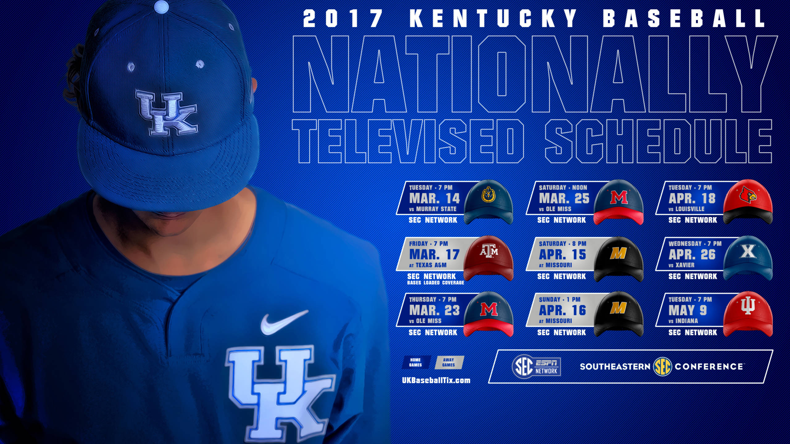 SEC Network to Air Nine Kentucky Baseball Games in 2017