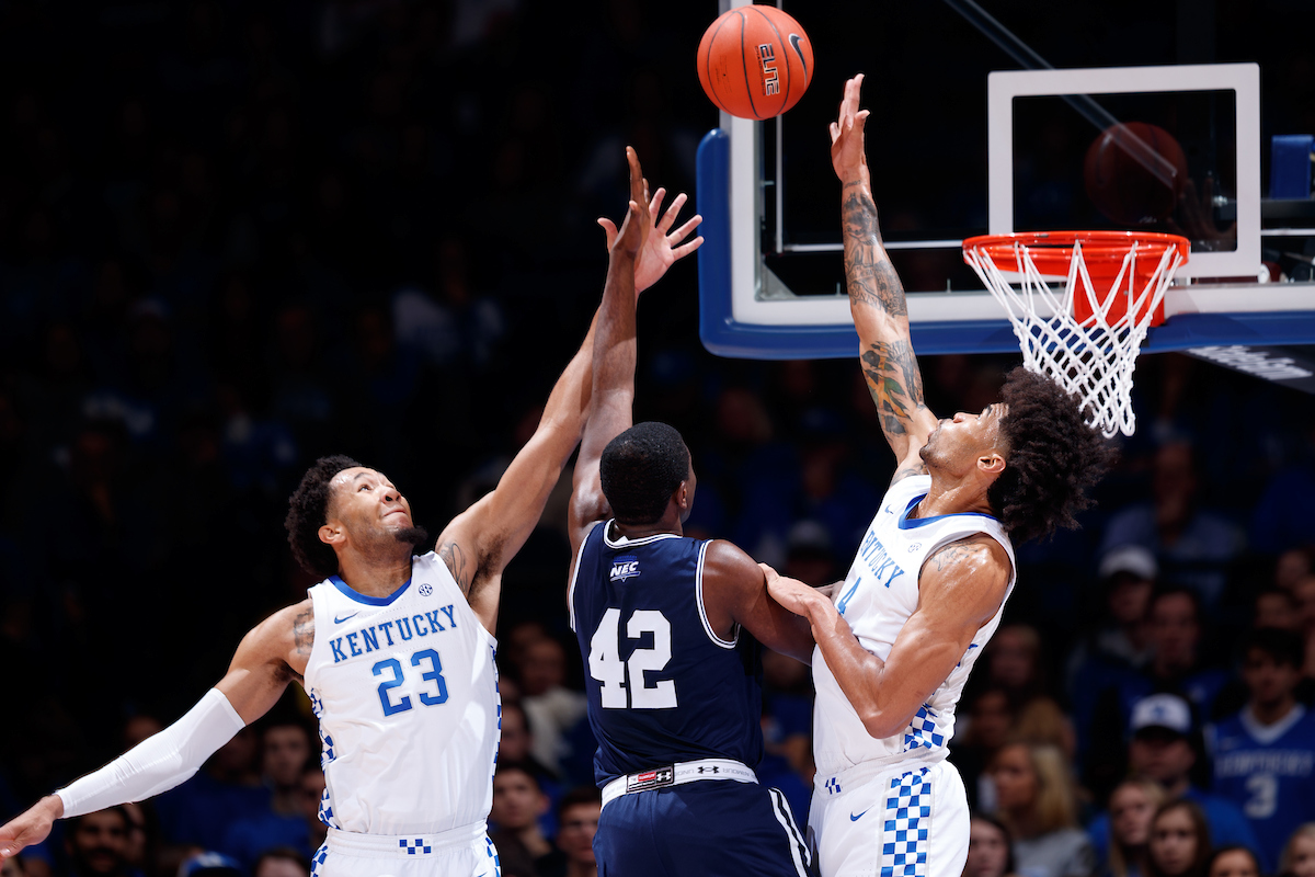 EJ Montgomery. Nick Richards. 

Kentucky beat Mount St. Mary?s 82-62.


Photo by Elliott Hess | UK Athletics