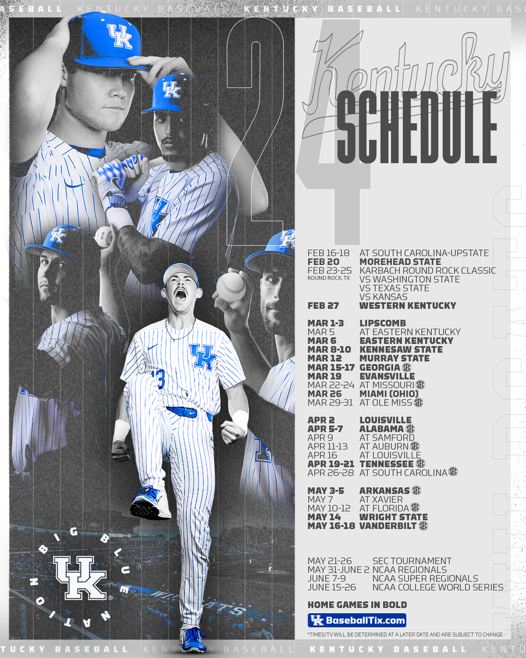 Kentucky Baseball Releases 2024 Schedule – UK Athletics