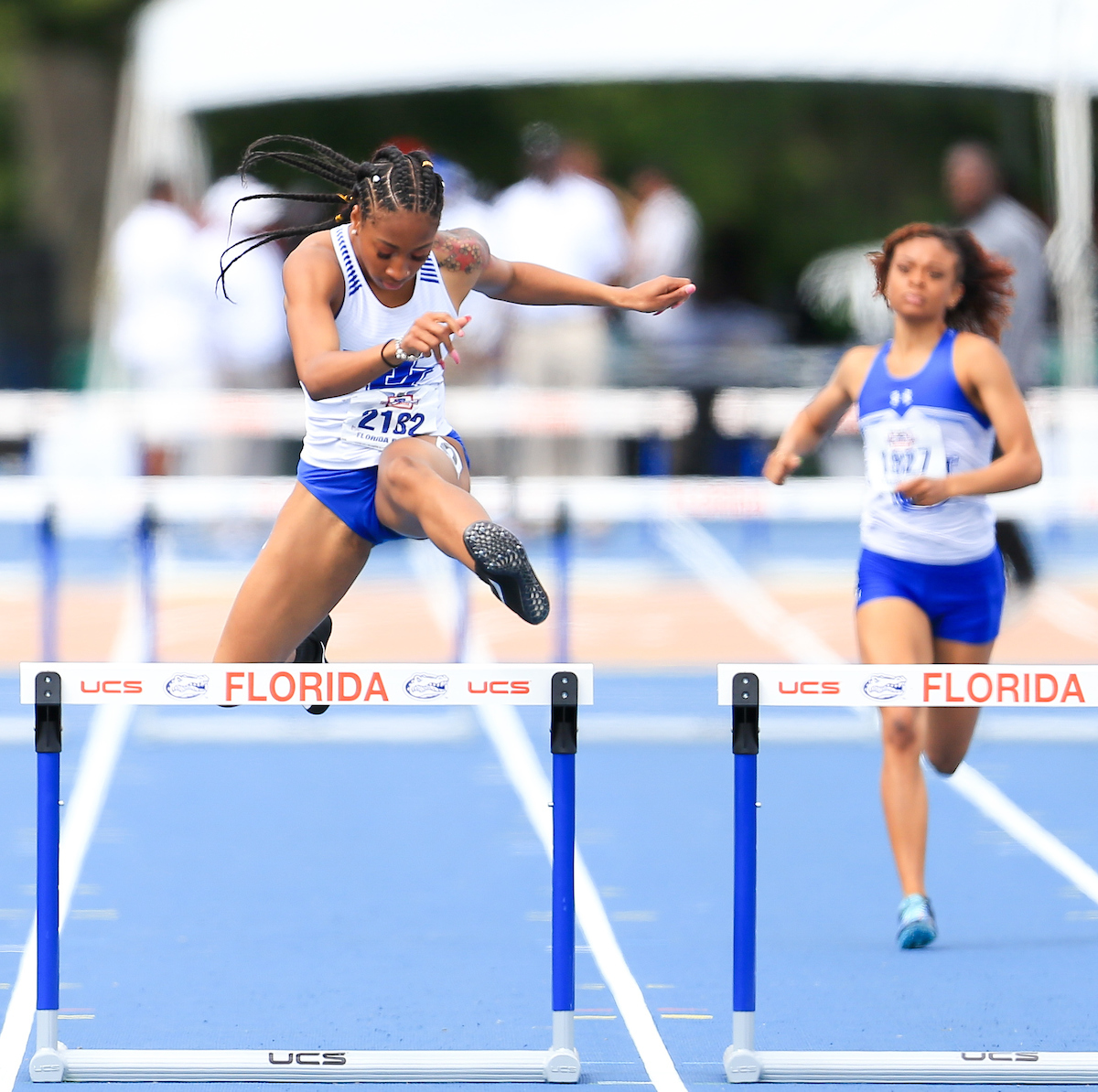 during the Pepsi Florida Relays at James G. Pressly Stadium on Friday, March 29, 2019 in Gainesville, Fla. (Photo by Matt Stamey)