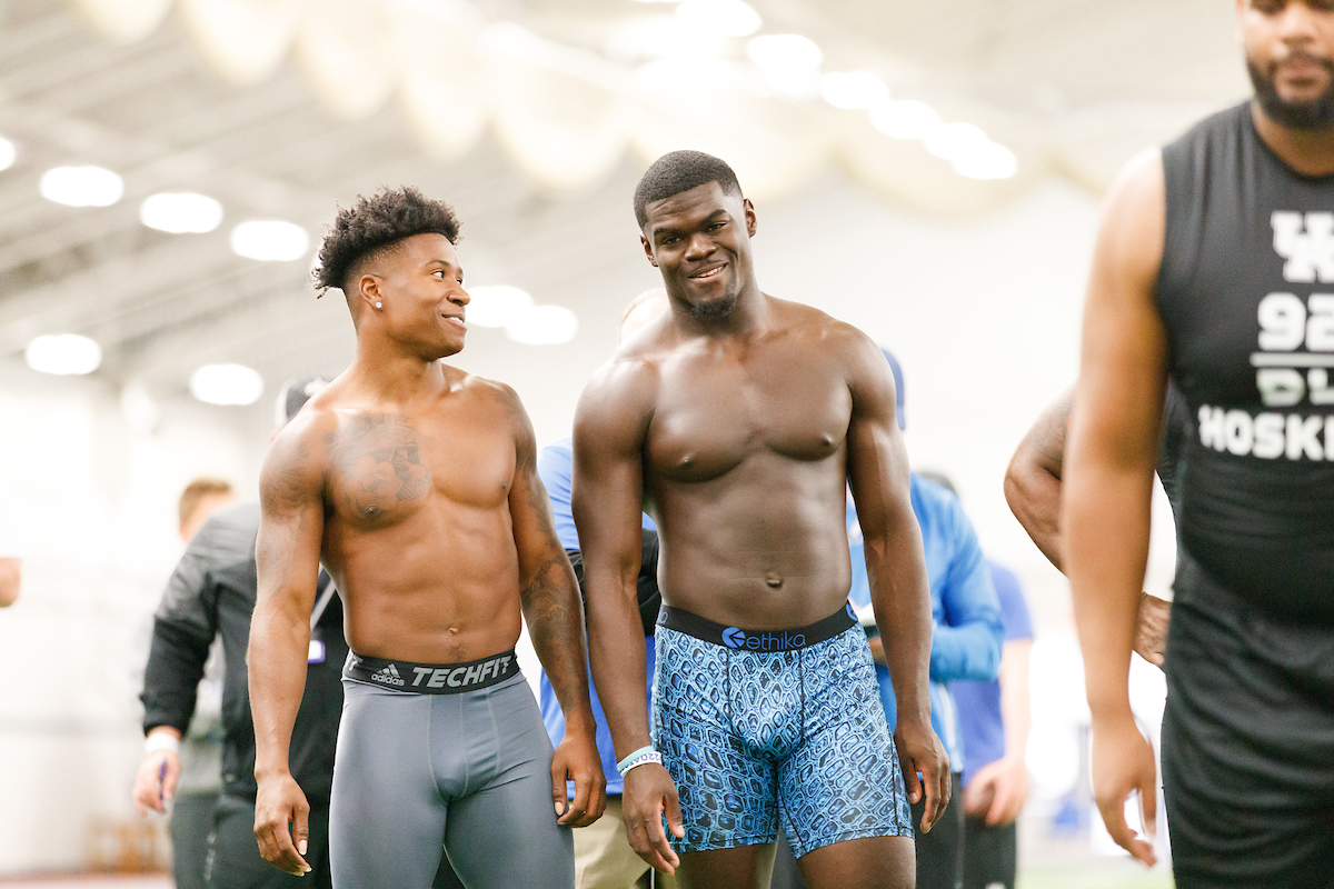 Brandin Echols. Jamin Davis.

Kentucky football Proday.

Photo by Elliott Hess | UK Athletics