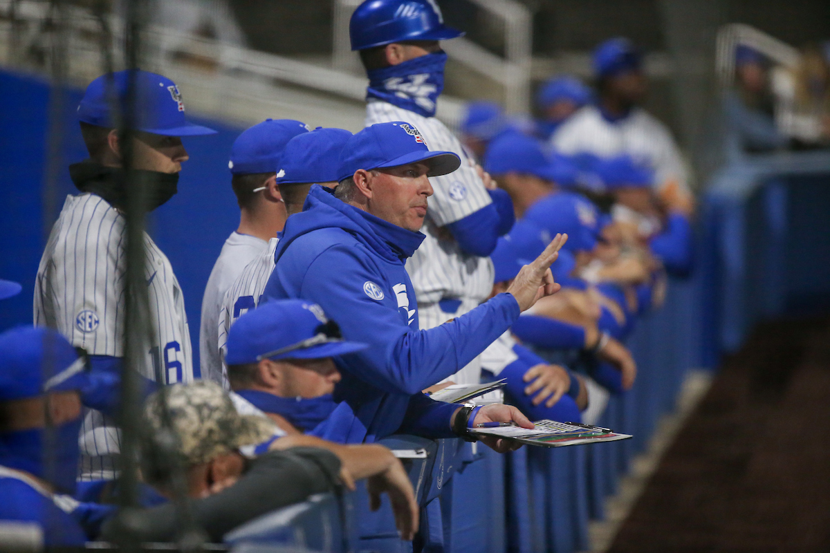 Coach Dan Roszel.

Kentucky beats Butler 6 - 5.

Photo by Sarah Caputi | UK Athletics