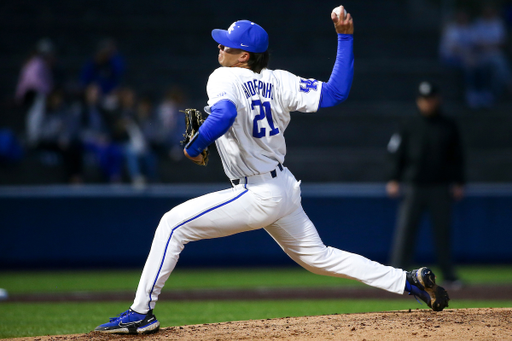 Wyatt Hudepohl.

Kentucky beats Morehead 7-5.

Photo by Grace Bradley | UK Athletics