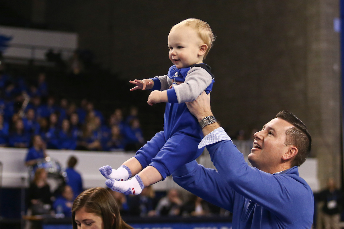 Baby.

Kentucky falls to Georgia 197.050-196.825.

Photo by Hannah Phillips | UK Athletics