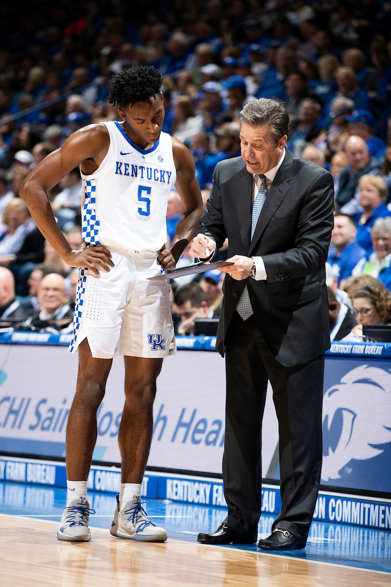 Immanuel Quickley. John Calipari.

The University of Kentucky men's basketball team beats South Carolina 76-48.

Photo by Chet White| UK Athletics