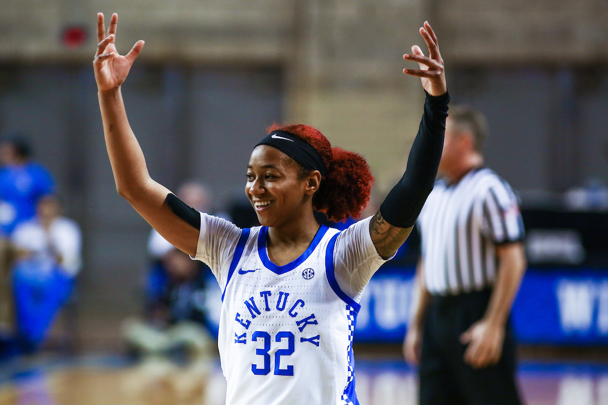 Jaida Roper. 

Kentucky beat Mississippi State 73-62.

Photo by Sarah Caputi | UK Athletics