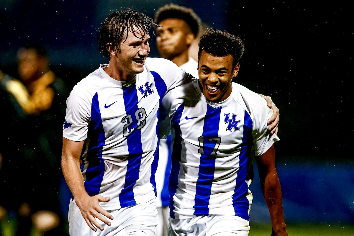 Celebration. 

Kentucky defeats Wright State University 7-1. 

Photo by Eddie Justice | UK Athletics