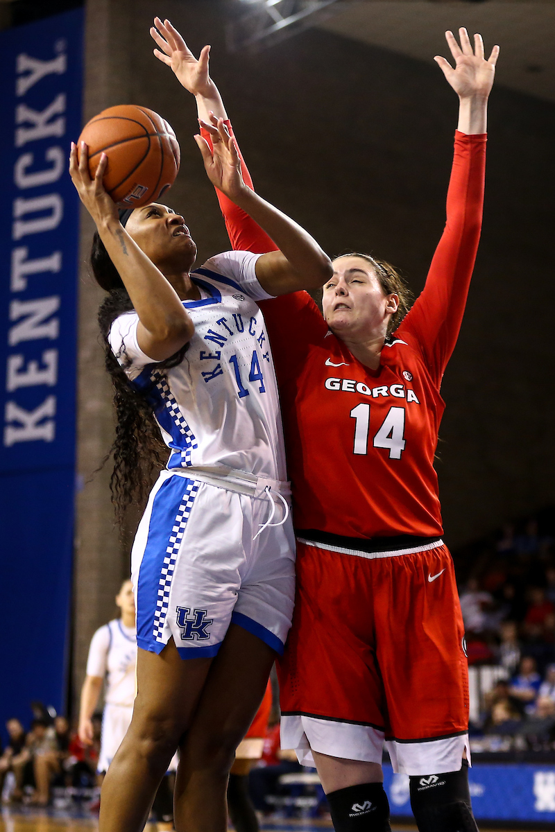 Tatyana Wyatt. 

Kentucky beat Georgia 88-77.

Photo by Eddie Justice | UK Athletics