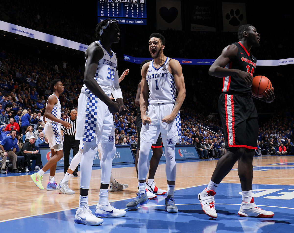 Sacha Killeya-Jones.

The University of Kentucky men's basketball team beat Georgia 66-61 on Sunday, December 31, 2017 at Rupp Arena in Lexington, Ky.

Photo by Elliott Hess | UK Athletics