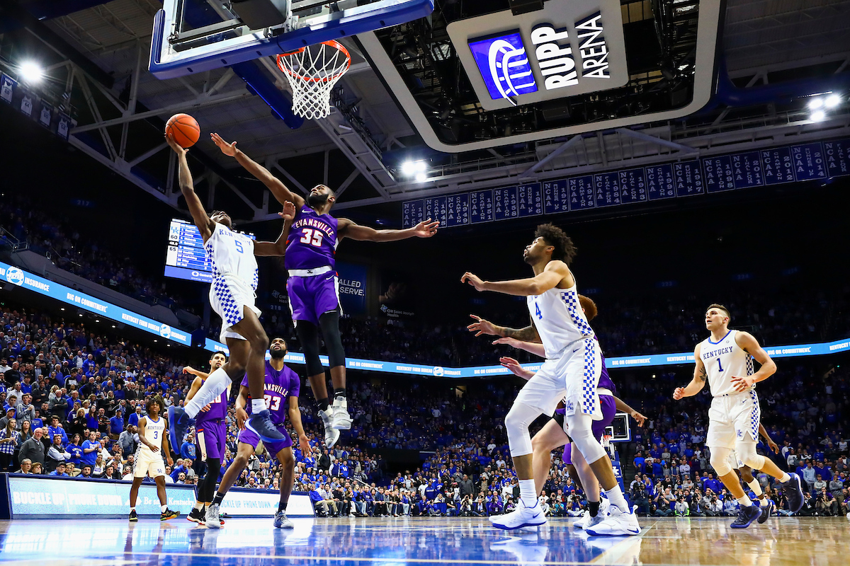 Immanuel Quickley. Nick Richards. Nate Sestina.

UK falls to Evansville 67-64.

Photo by Chet White | UK Athletics