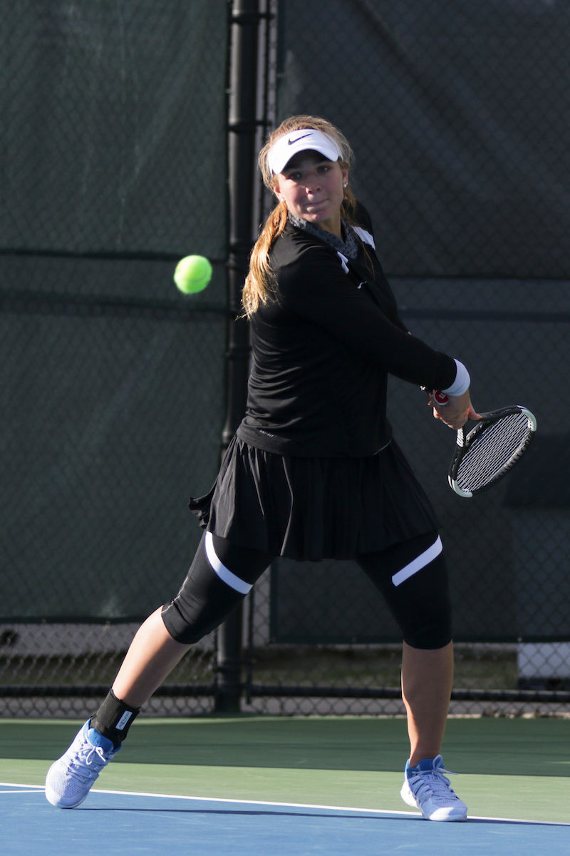 Akvile Parazinskaite. 

Kentucky defeated Florida 4-3 on Friday, March 22nd.

Photo by Eddie Justice | UK Athletics