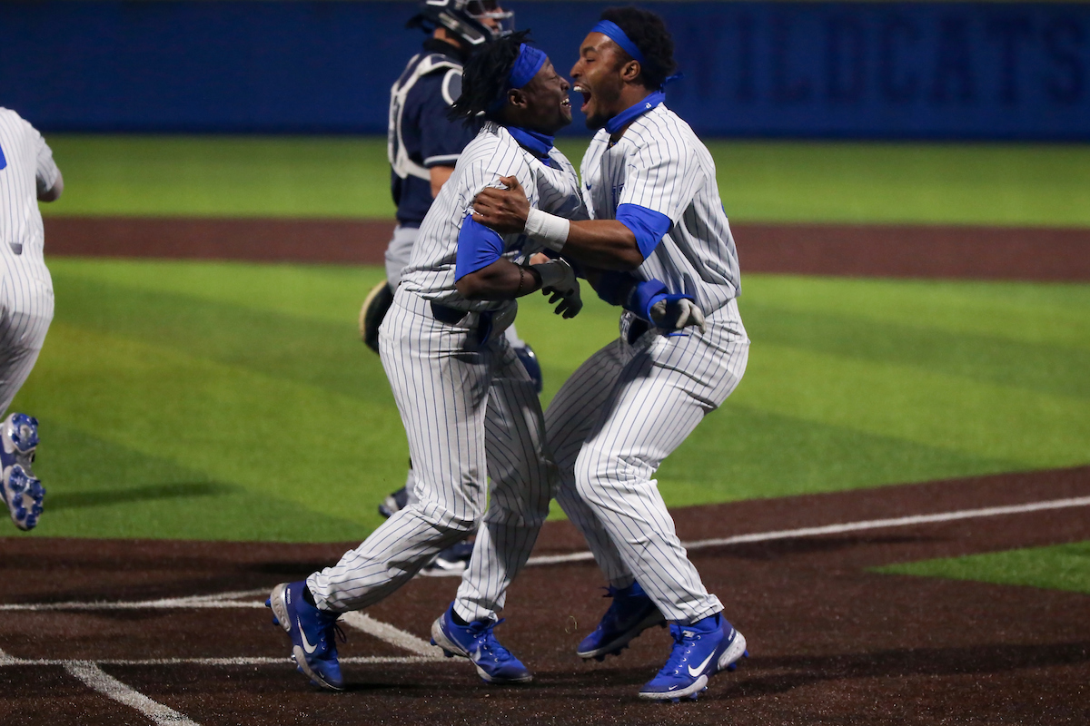 Zeke Lewis and Jaren Shelby.

Kentucky beats Butler 6 - 5.

Photo by Sarah Caputi | UK Athletics