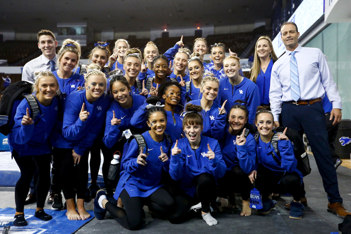 Team.

Kentucky wins Quad Meet with a score of 197.450.

Photo by Grace Bradley | UK Athletics