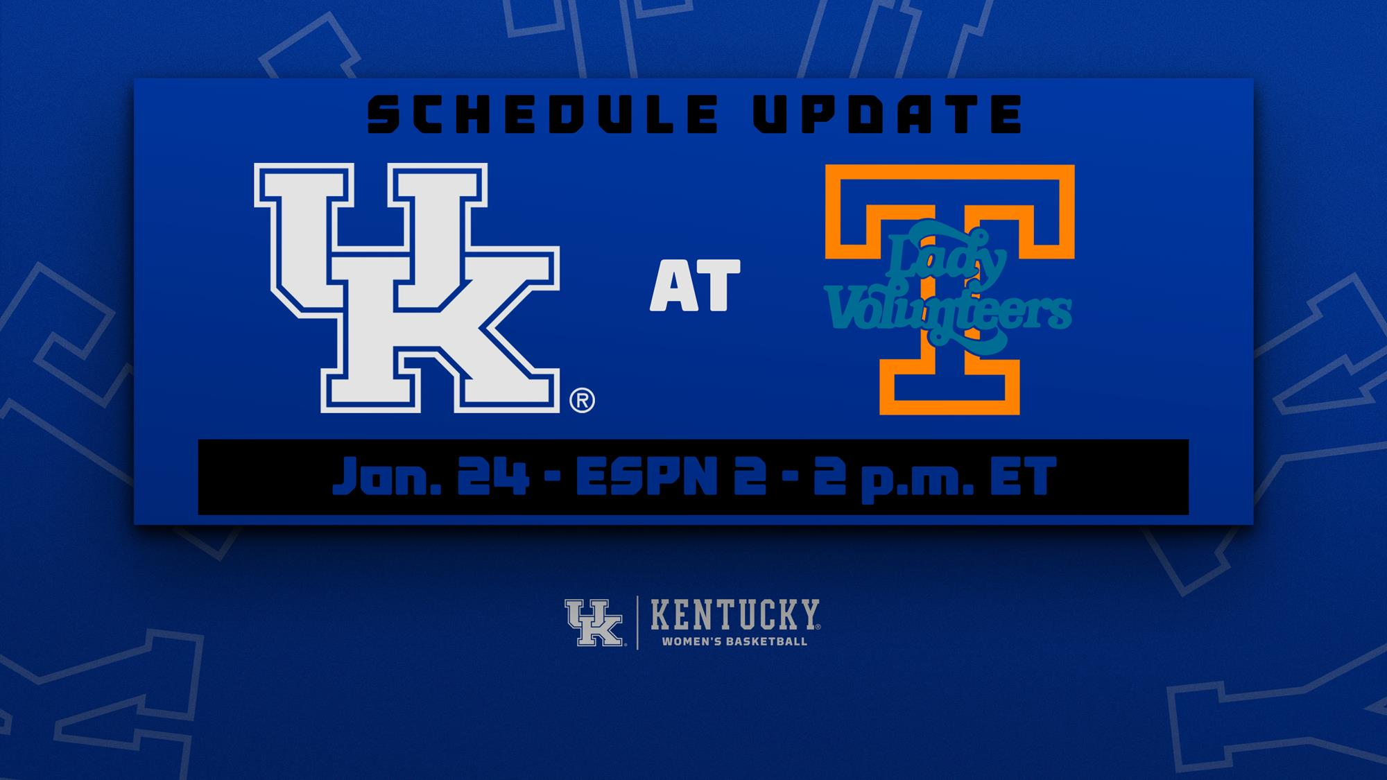 Kentucky at Tennessee Women's Basketball Game Rescheduled for Sunday