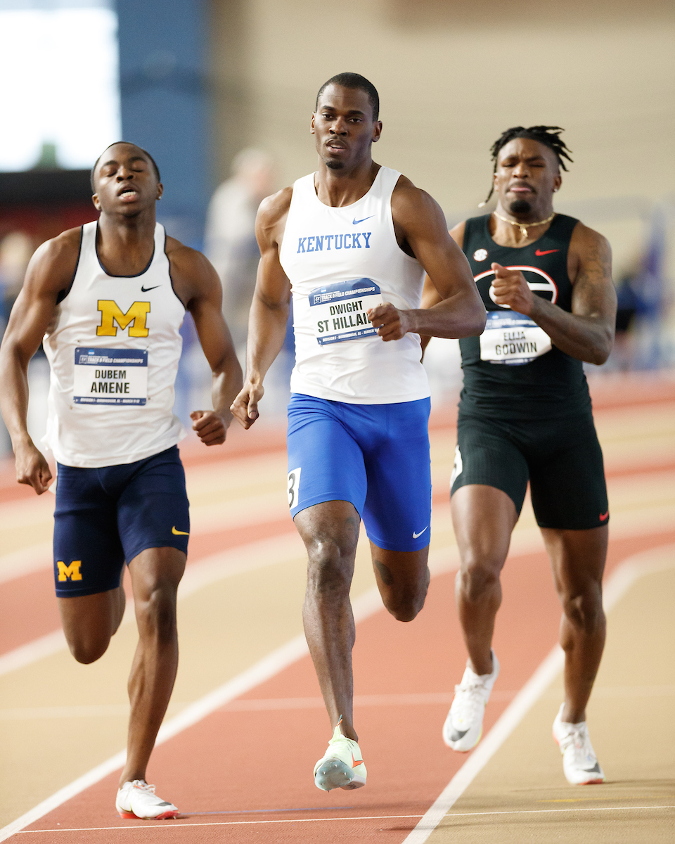 Dwight St. Hillaire.

Day 1 of NCAA Track and Field Championship.

Photo by Elliott Hess | UK Athletics