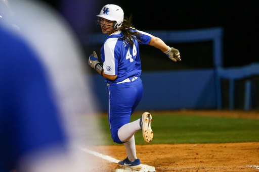 Gabi Deters.

Kentucky falls to Texas A&M 6-3.

Photo by Hannah Phillips | UK Athletics