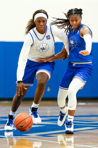 Rhyne Howard. Robyn Benton.

Kentucky Women’s Basketball Practice.

Photo by Eddie Justice | UK Athletics