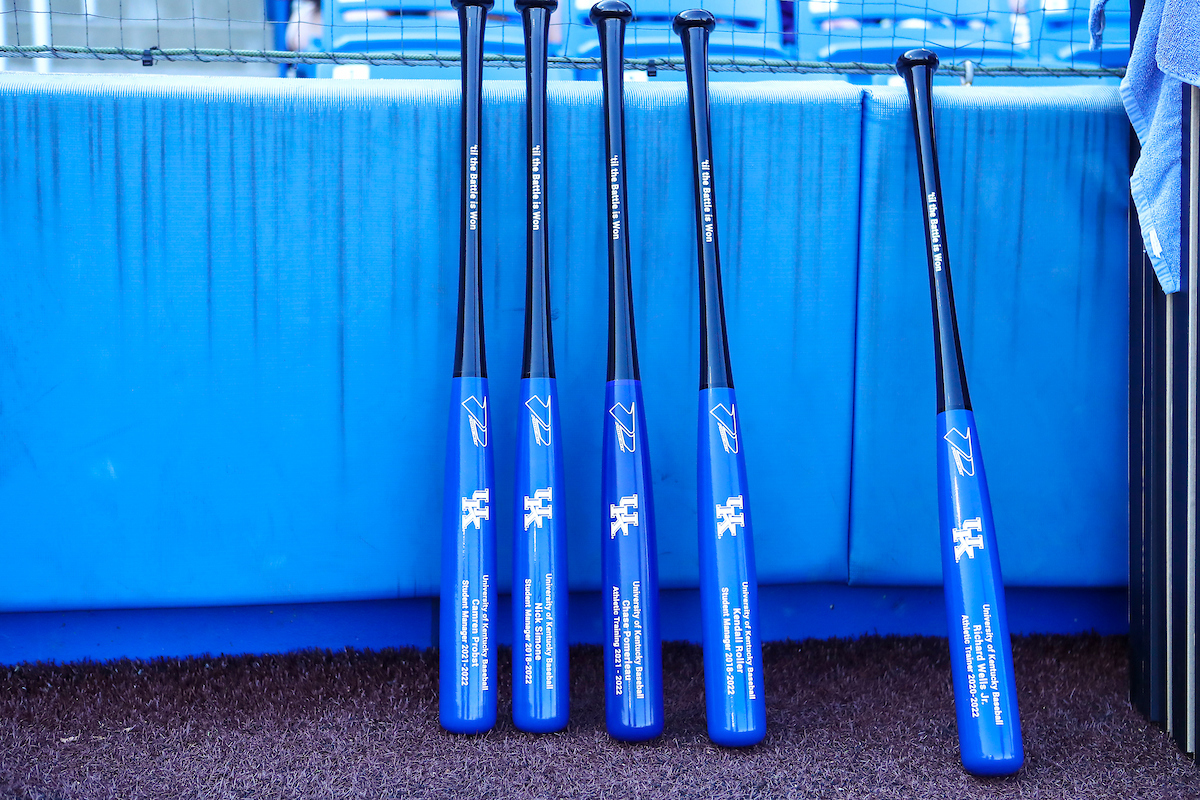 Bats.2022 Kentucky Baseball Senior Day.Photo by Sarah Caputi | UK Athletics
