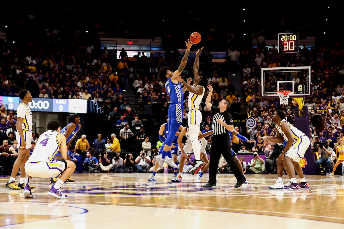 Tipoff. Nick Richards.

Kentucky beat LSU 79-76.

Photo by Chet White | UK Athletics
