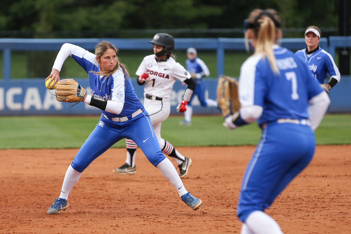 Miranda Stoddard.

Kentucky loses to Georgia 8 - 9.

Photo by Sarah Caputi | UK Athletics