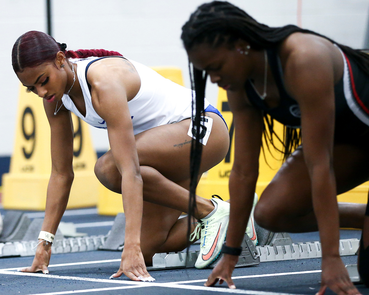 Masai Russell.

Jim Green Track Invitational.

Photo by Grace Bradley | UK Athletics