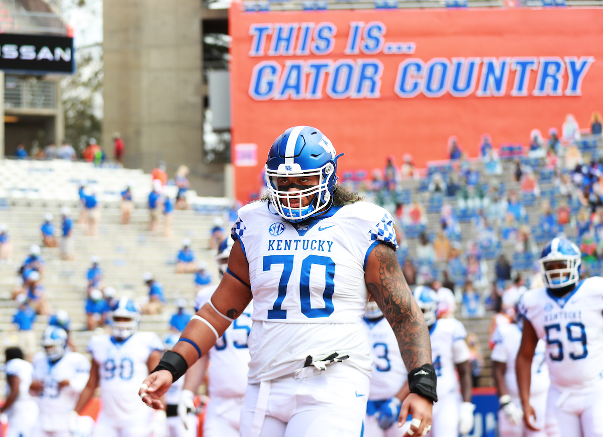 Darian Kinnard

Kentucky falls to Florida, 34-10.

Photo by Jacob Noger | UK Football