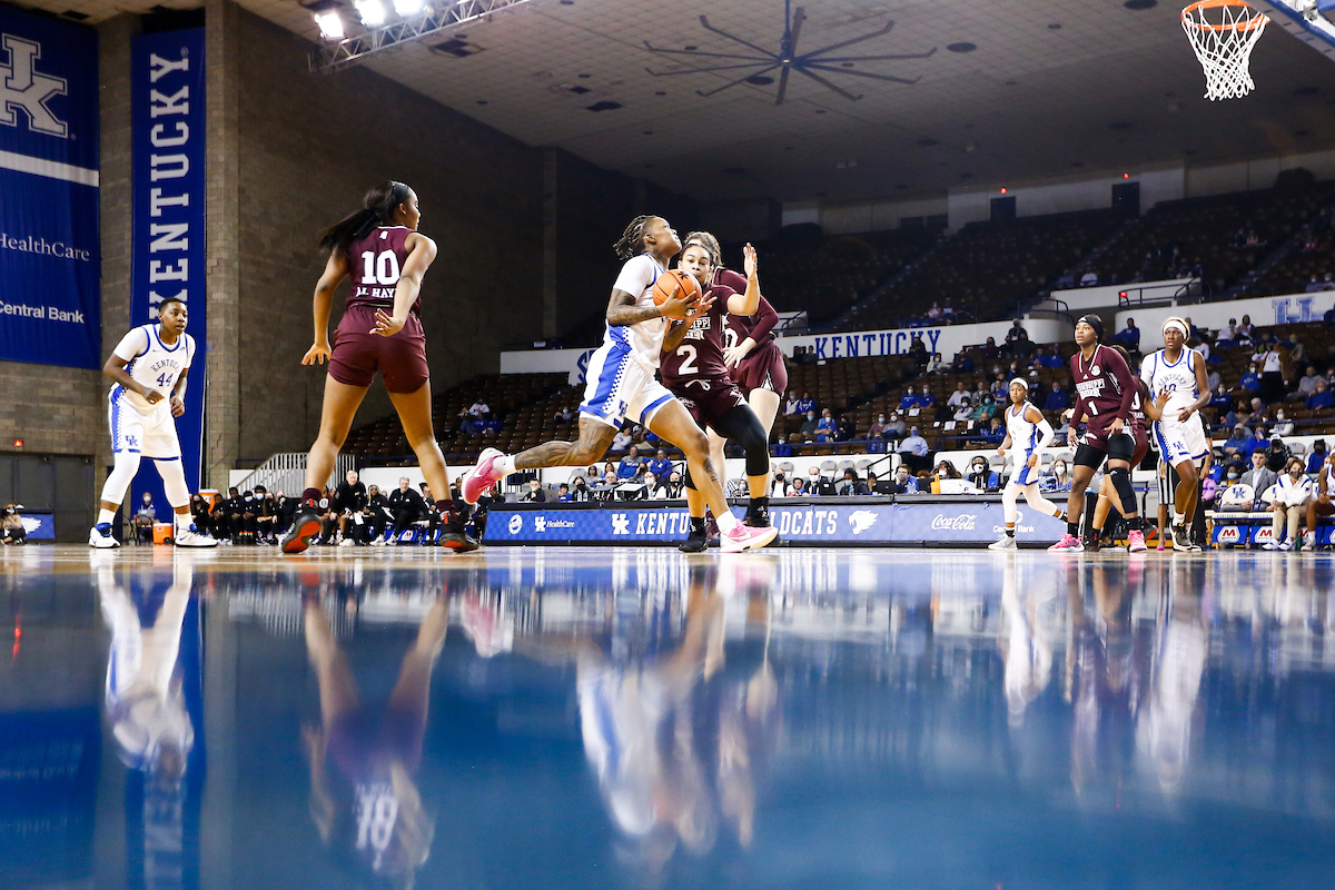 Jazmine Massengill.

Kentucky beats Mississippi State 81-74.

Photo by Abbey Cutrer | UK Athletics