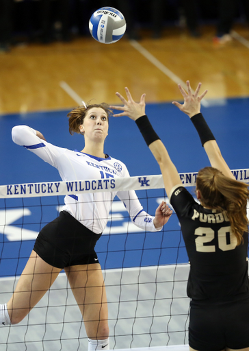 Brooke Morgan

UK volleyball beats Purdue in the second round of the NCAA Tournament.  

Photo by Britney Howard  | UK Athletics