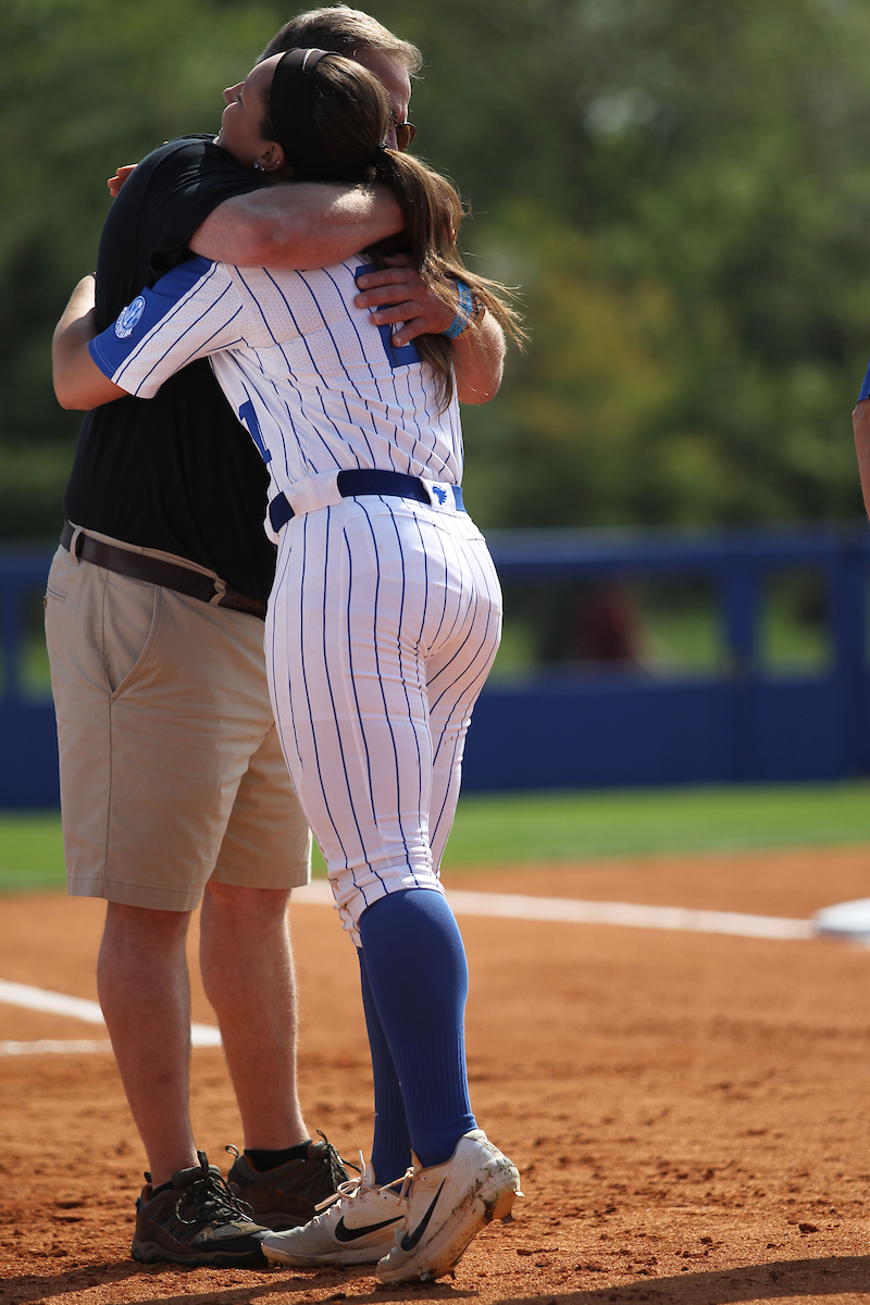 Hannah Huffman.

The University of Kentucky softball team during Game 1 against South Carolina for Senior Day on Sunday, May 6th, 2018 at John Cropp Stadium in Lexington, Ky.

Photo by Quinn Foster I UK Athletics