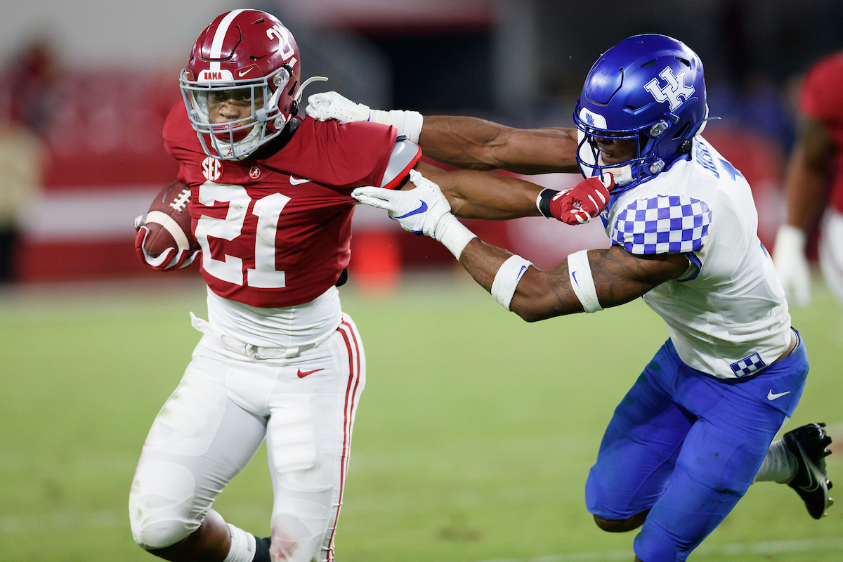 KELVIN JOSEPH.

Kentucky falls to Alabama, 63-3.

Photo by Elliott Hess | UK Athletics