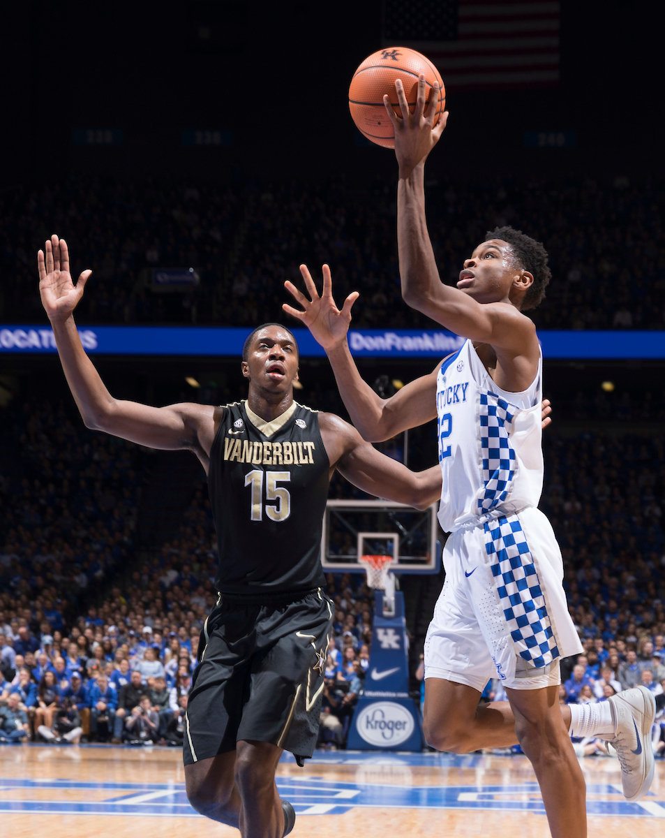 Shai Gilgeous-Alexander.

The University of Kentucky men's basketball team beats Vanderbilt 83-81 on Tuesday, January 30, 2018 at Rupp Arena in Lexington, Ky.


Photos by Mark Cornelison | UK Athletics