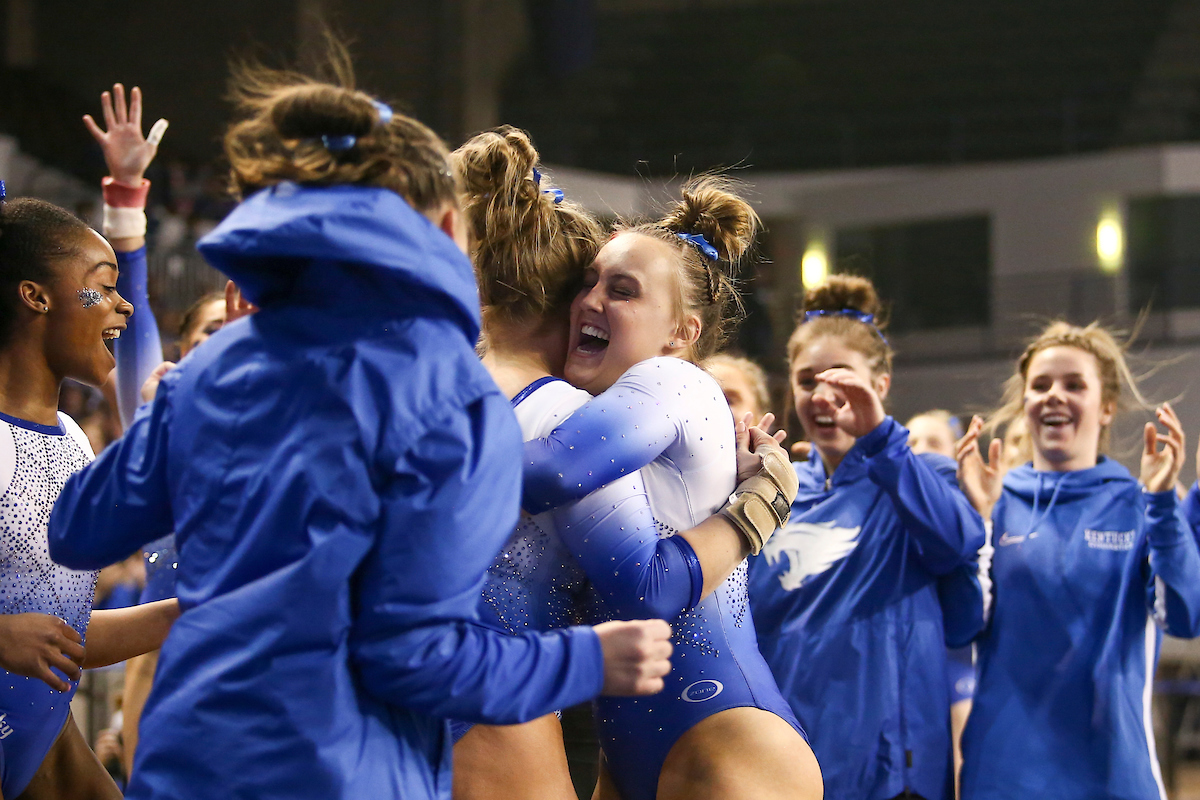 Raena Worley.

Kentucky falls to Georgia 197.050-196.825.

Photo by Hannah Phillips | UK Athletics