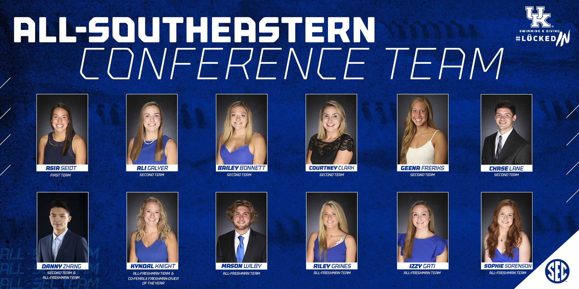 UK Record 12 Swimmers and Divers Awarded All-Southeastern Conference Team Honors