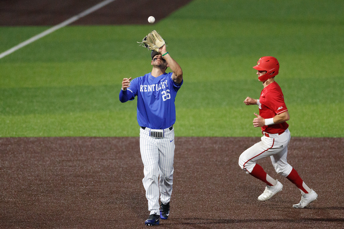JACOB PLASTIAK.

Kentucky loses to UofL 12-5.

Photo by Elliott Hess | UK Athletics