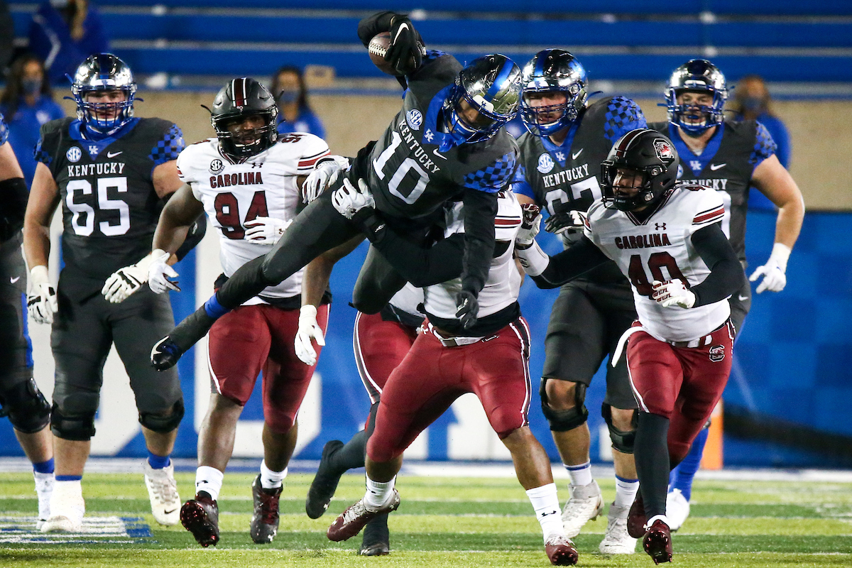 AJ Rose. 

UK beat South Carolina 41-18.

Photo by Eddie Justice | UK Athletics