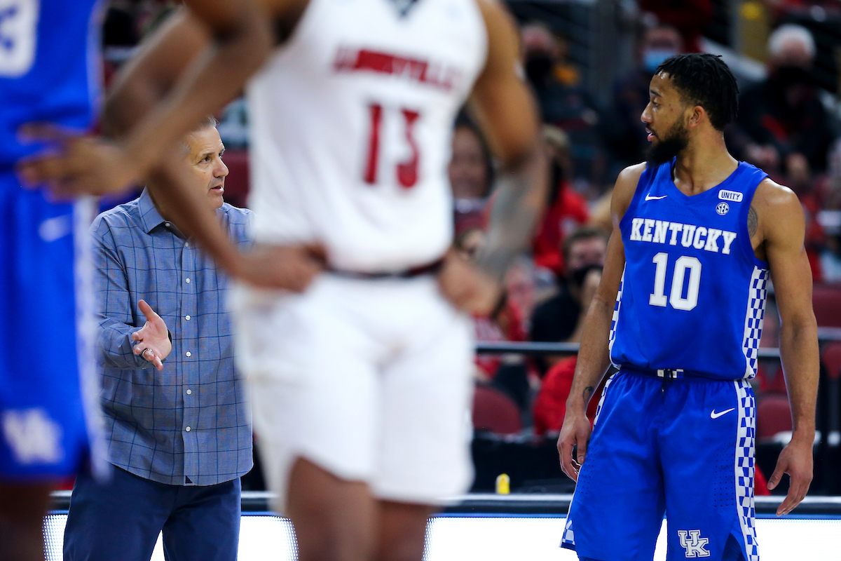 John Calipari. Davion Mintz.

Kentucky loses to Louisville 62-59.

Photo by Chet White | UK Athletics