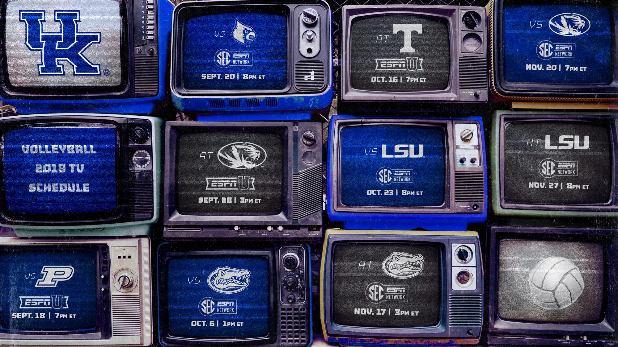 UK Volleyball Featured in Nine Matches Across ESPN Networks