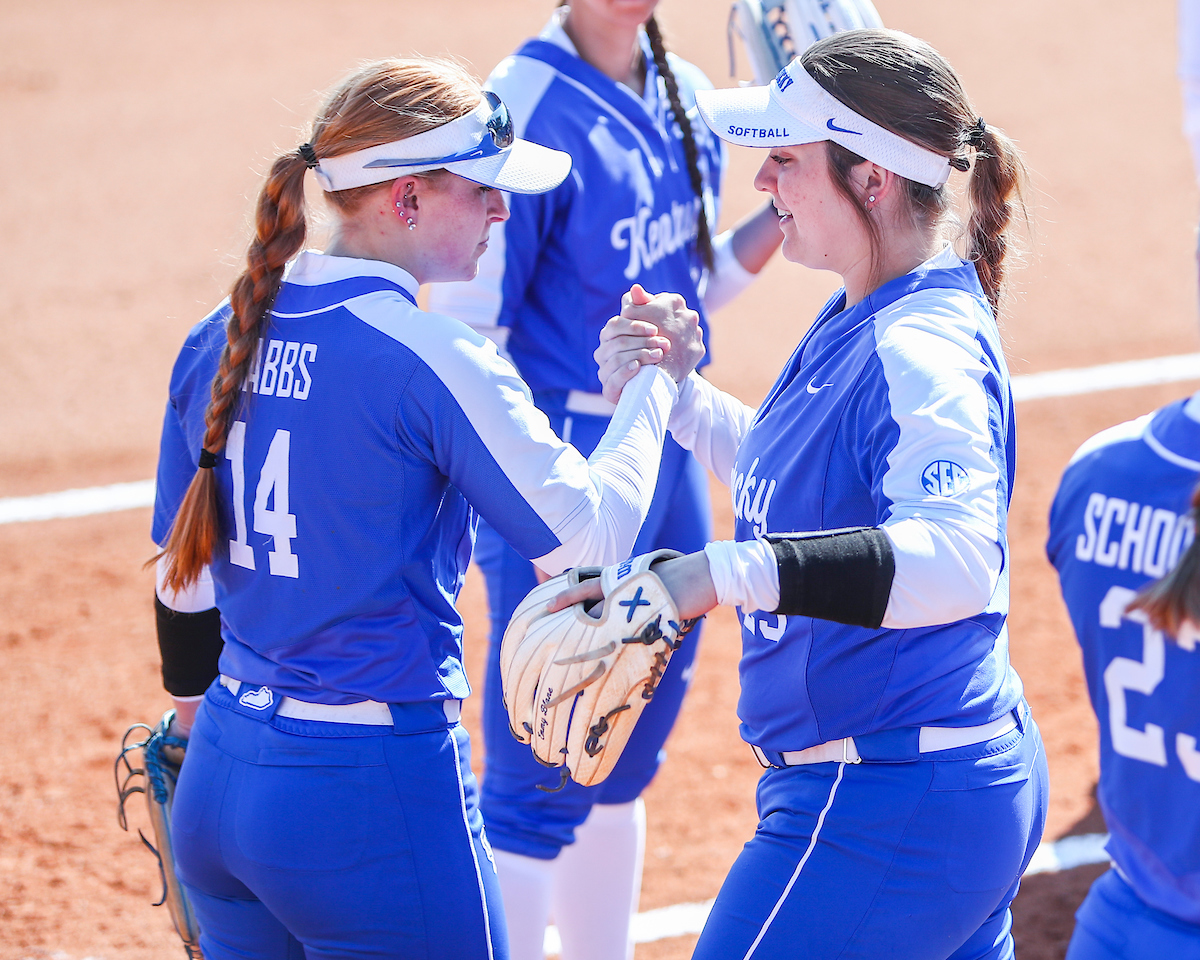 Jaci Babbs and Emmy Blane.

Kentucky defeats Ohio 16-8.

Photo by Sarah Caputi | UK Athletics