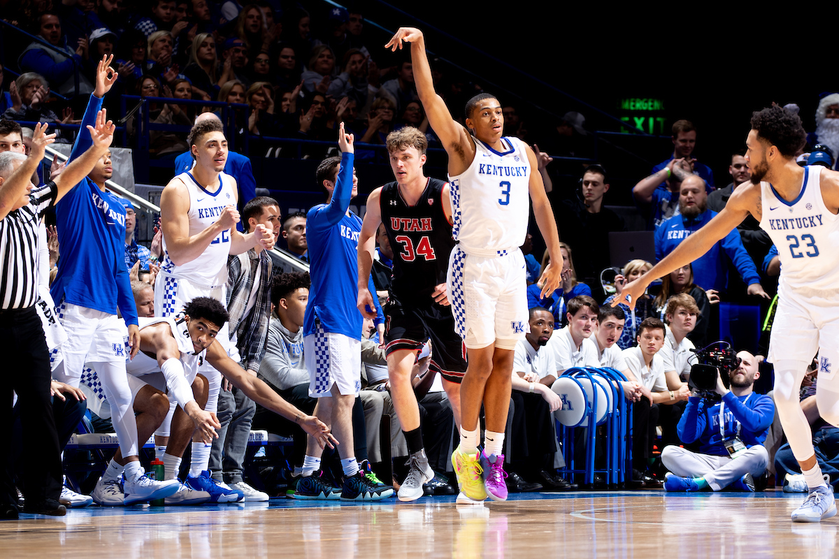 KELDON JOHNSON.

Kentucky beat Utah 88-61 on Saturday, December 15, 2018, in Lexington's Rupp Arena.


Photo by Elliott Hess | UK Athletics