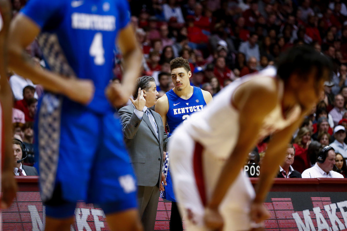 Reid Travis. John Calipari.

Kentucky falls to Alabama 77-75 on Saturday, January 5, 2019, at Coleman Coliseum in Tuscaloosa, AL.

Photo by Chet White | UK Athletics