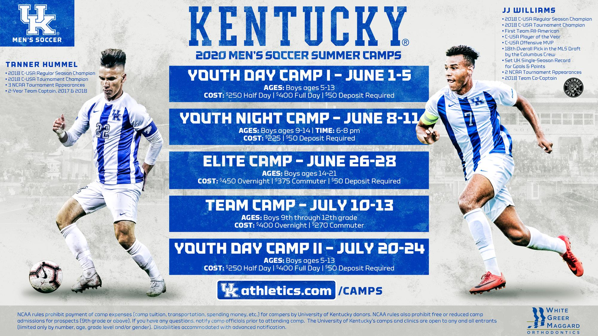 2020 Kentucky Men's Soccer Camps