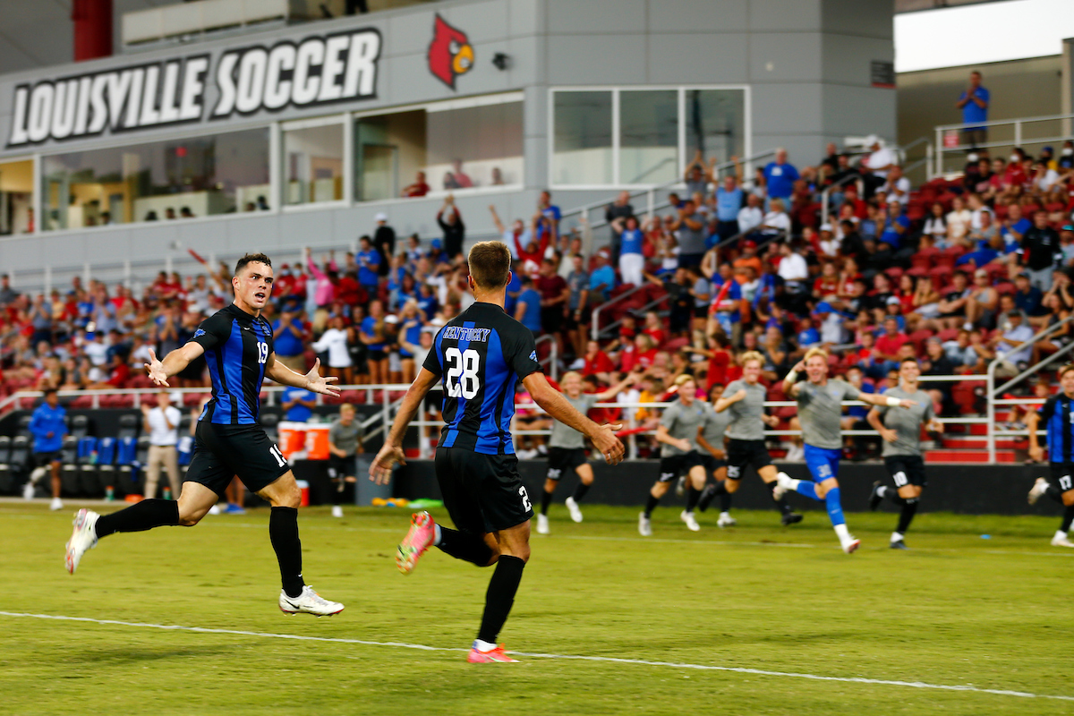 Luke Andrews and Cameron Wheeler. 

Kentucky Beat Louisville 3-1. 

Photo By Barry Westerman | UK Athletics